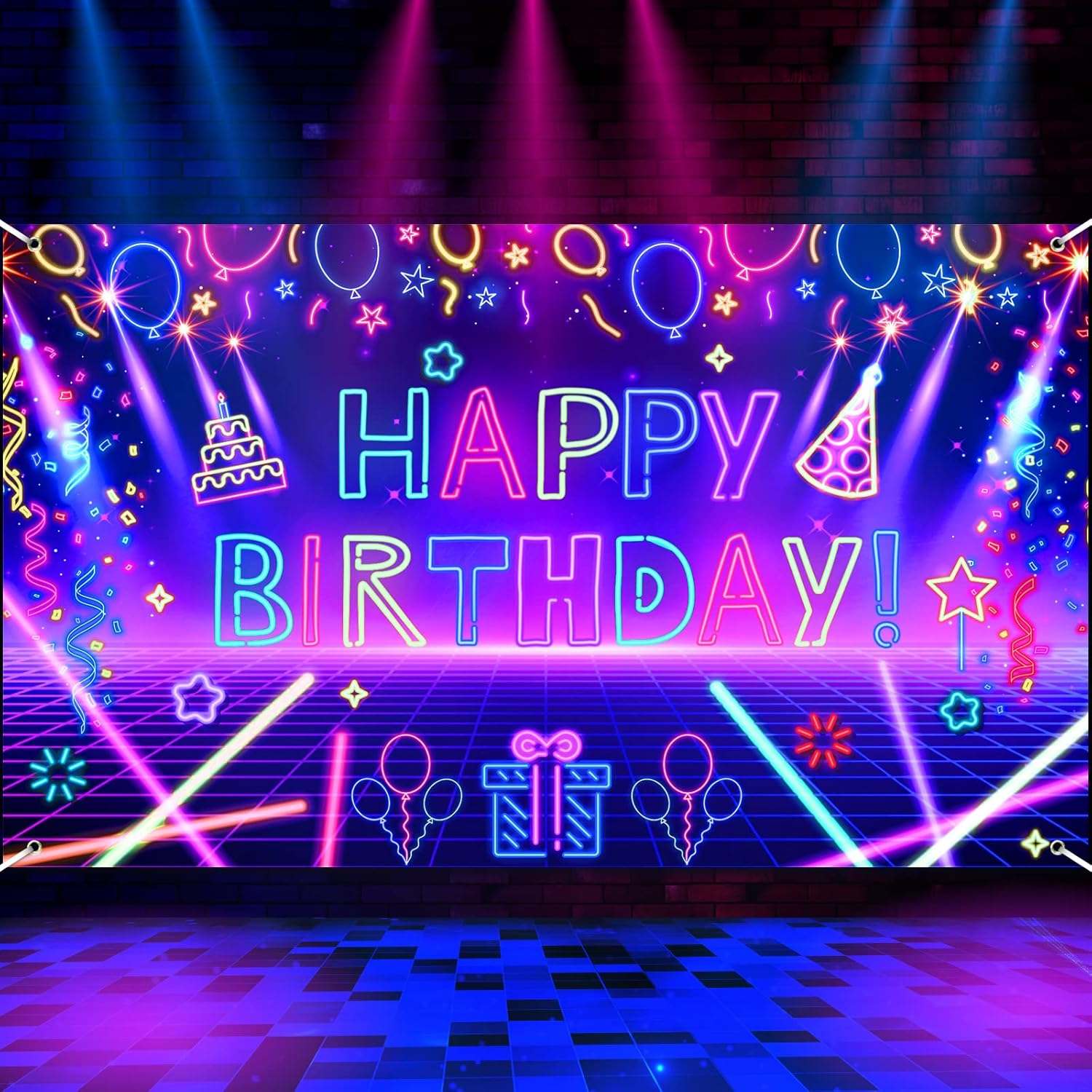 Photography Backdrop Glow Neon - Let'S Party Event Supply incelemesi ve fiyatı
