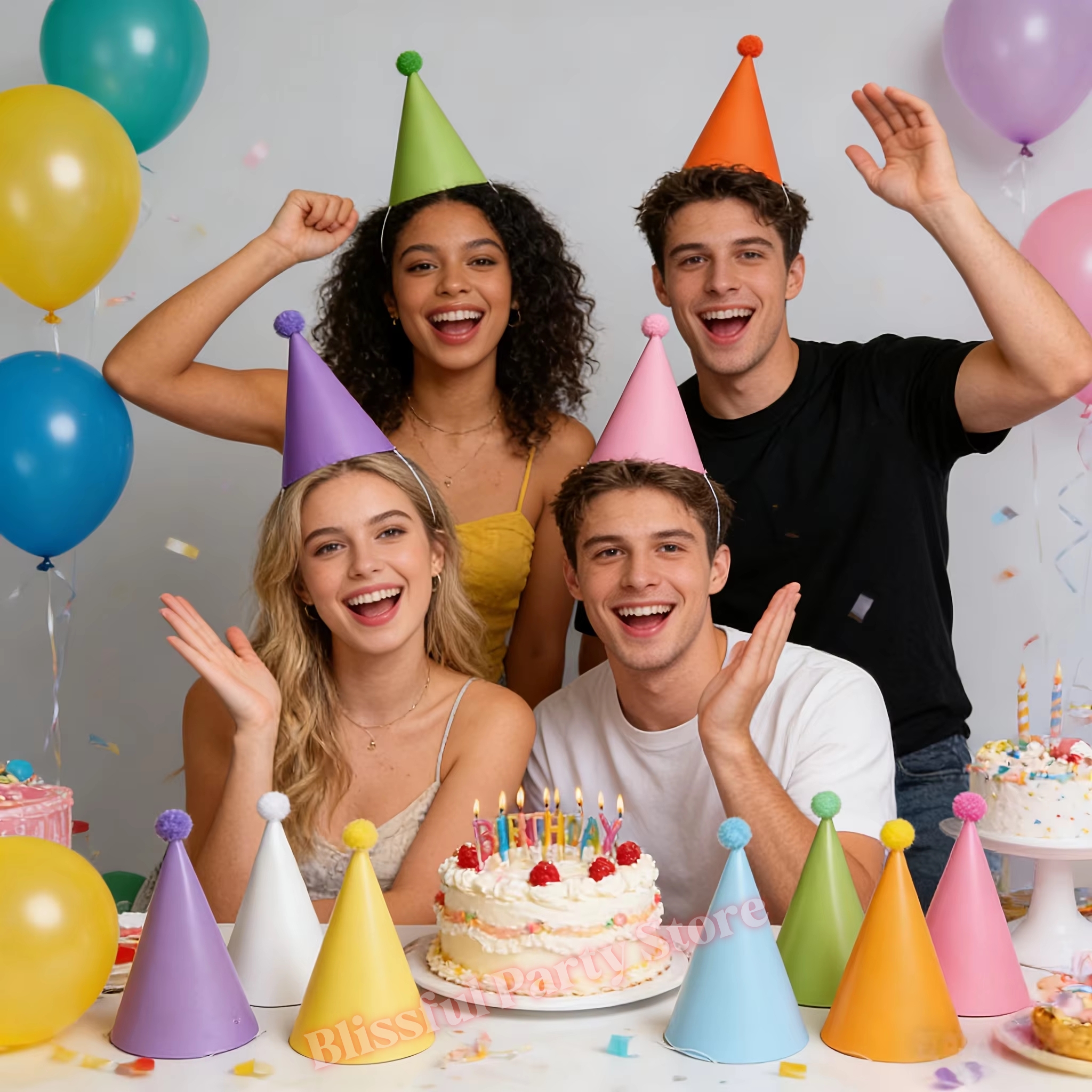 Colorful Birthday Party Hats M - Party Hat Cone incelemesi ve fiyatı