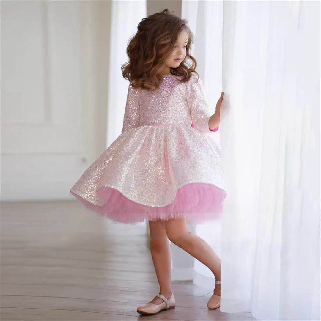 Glitter Pink Girl Dress Knee L - Birthday Sash Glitter incelemesi ve fiyatı