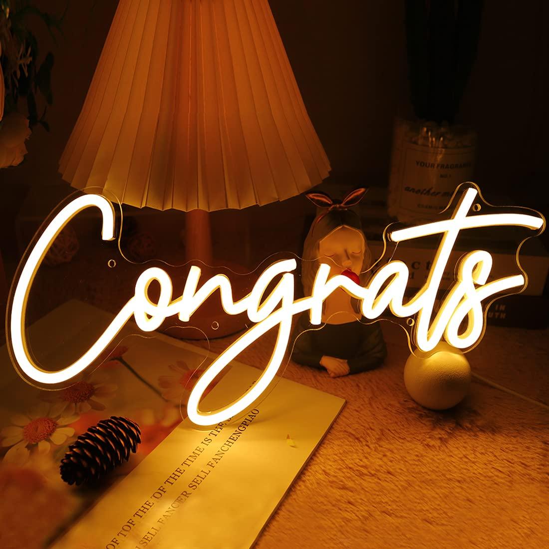 Congrats Neon Sign USB Dimmabl - Neon Sign Party incelemesi ve fiyatı