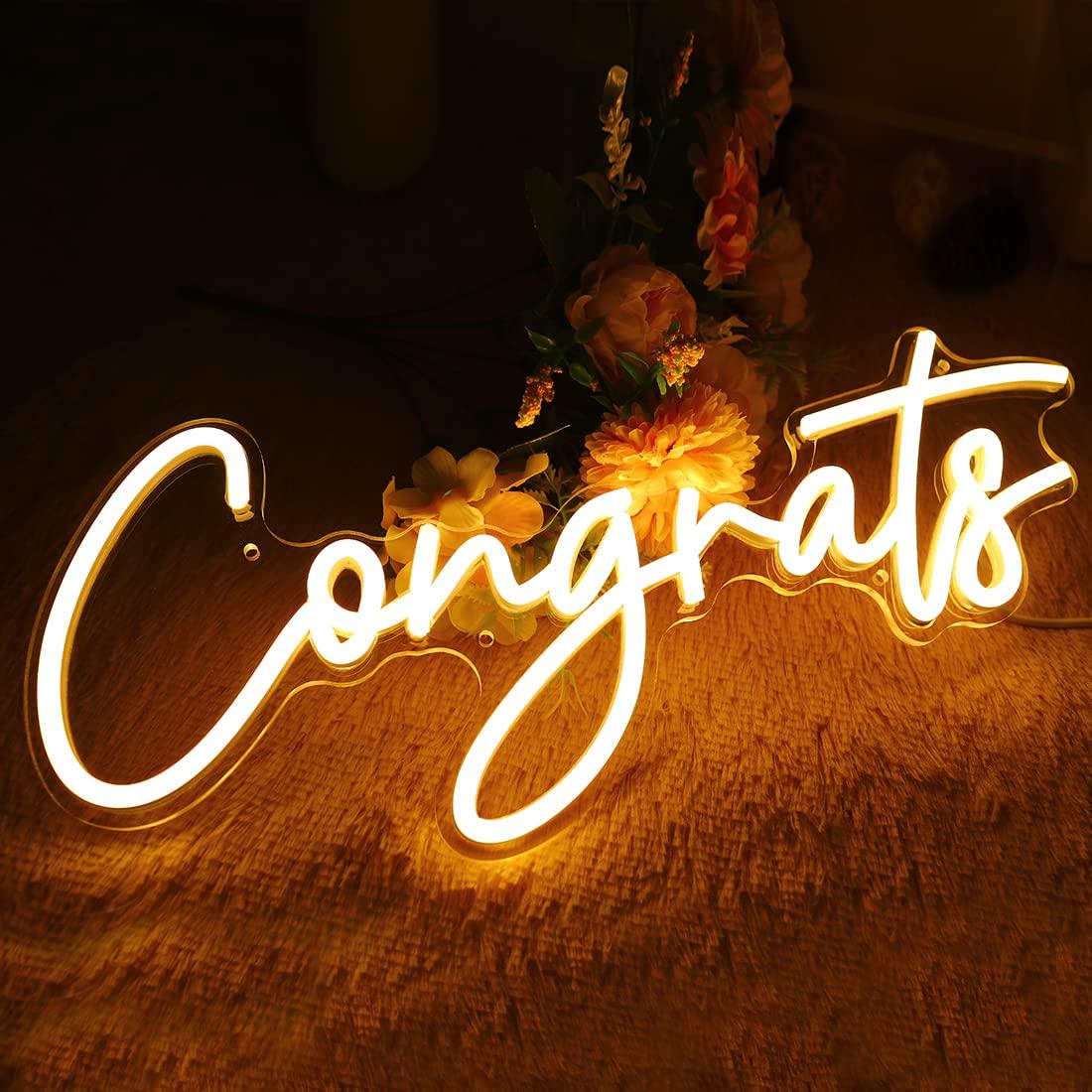 Congrats Neon Sign USB Dimmabl - Neon Sign Party incelemesi ve fiyatı