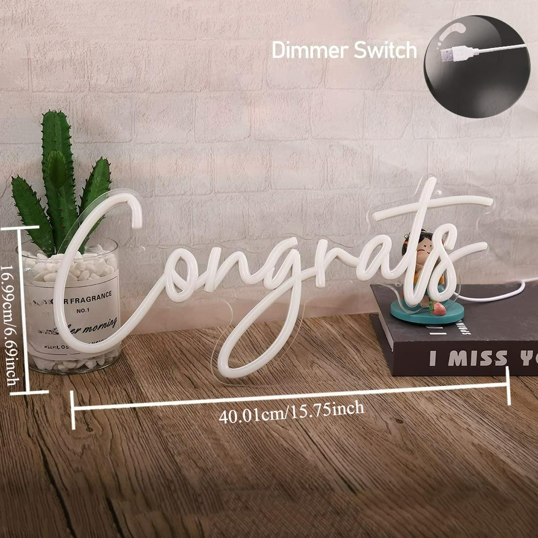 Congrats Neon Sign USB Dimmabl - Neon Sign Party incelemesi ve fiyatı