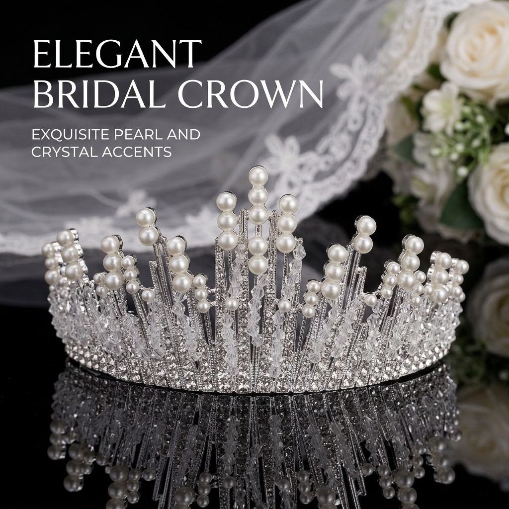 Bridal Pearl Crown Headpiece E - Event & Party Supply incelemesi ve fiyatı