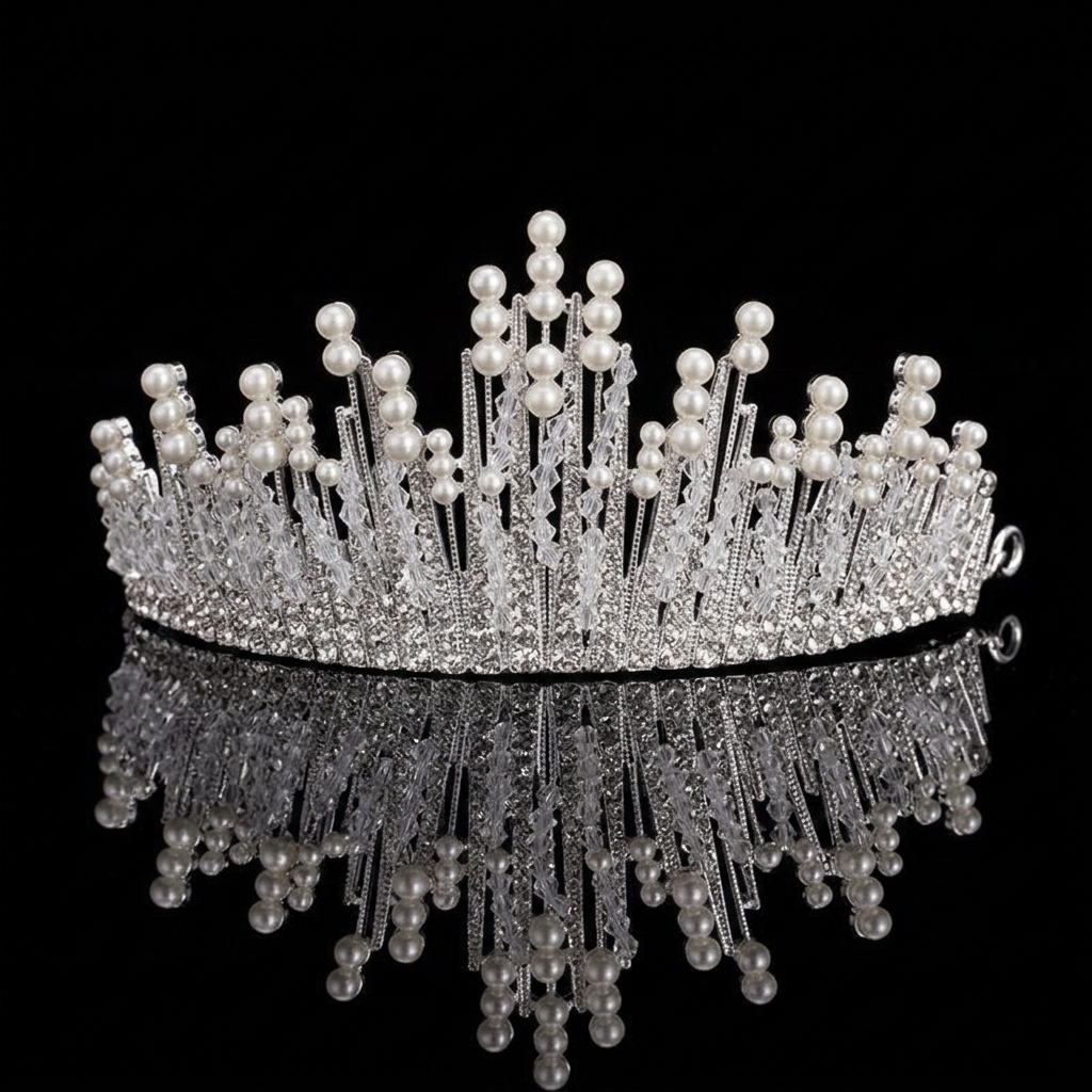 Bridal Pearl Crown Headpiece E - Event & Party Supply incelemesi ve fiyatı