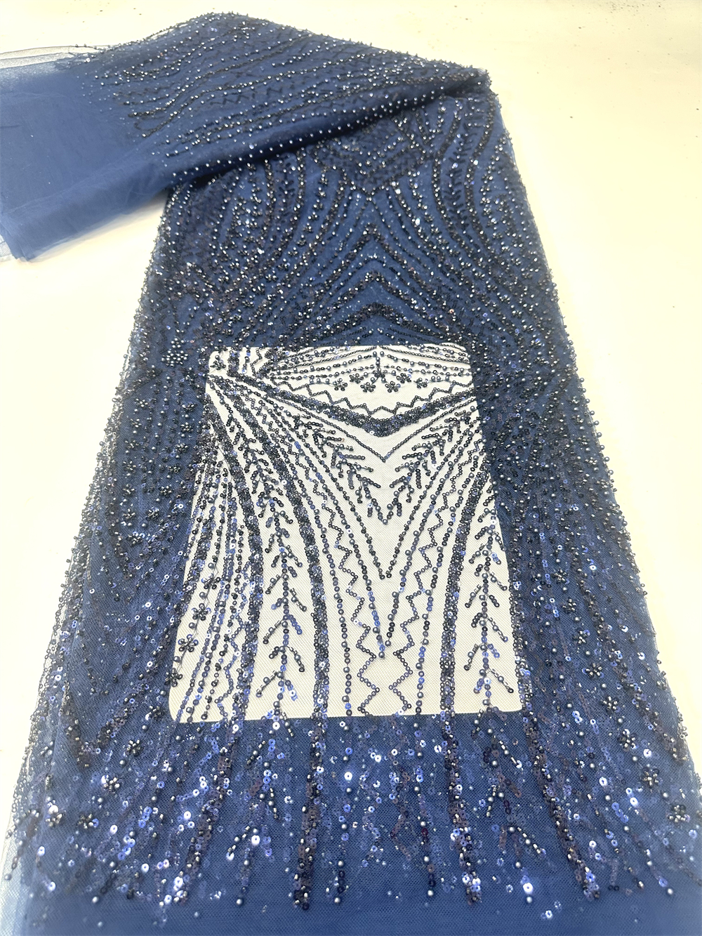 African Sequins Beaded Lace Fa - Glitter Tablecloth incelemesi ve fiyatı