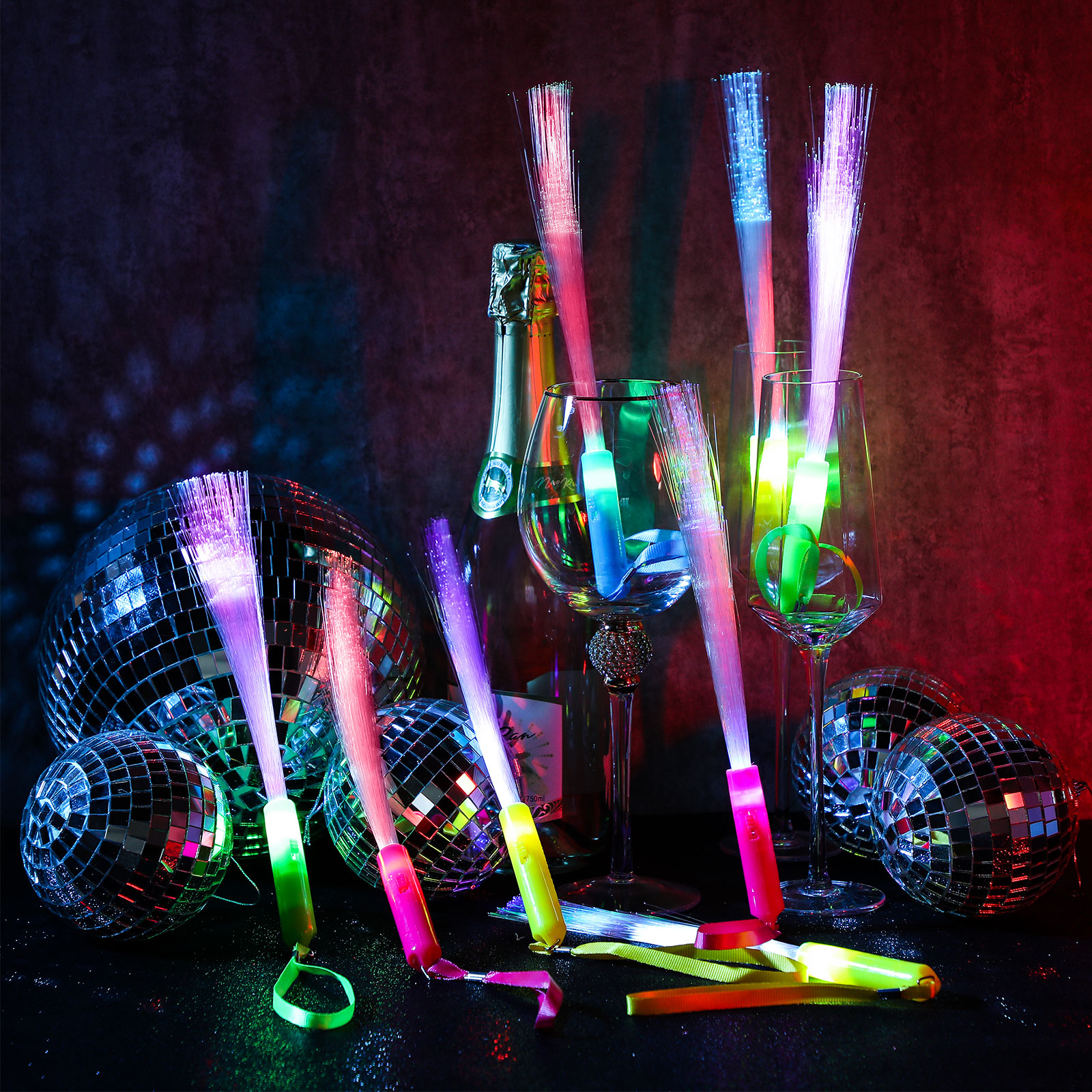 24-200Pcs Fiber Optic Wands Gl - Cotton Candy Cone incelemesi ve fiyatı