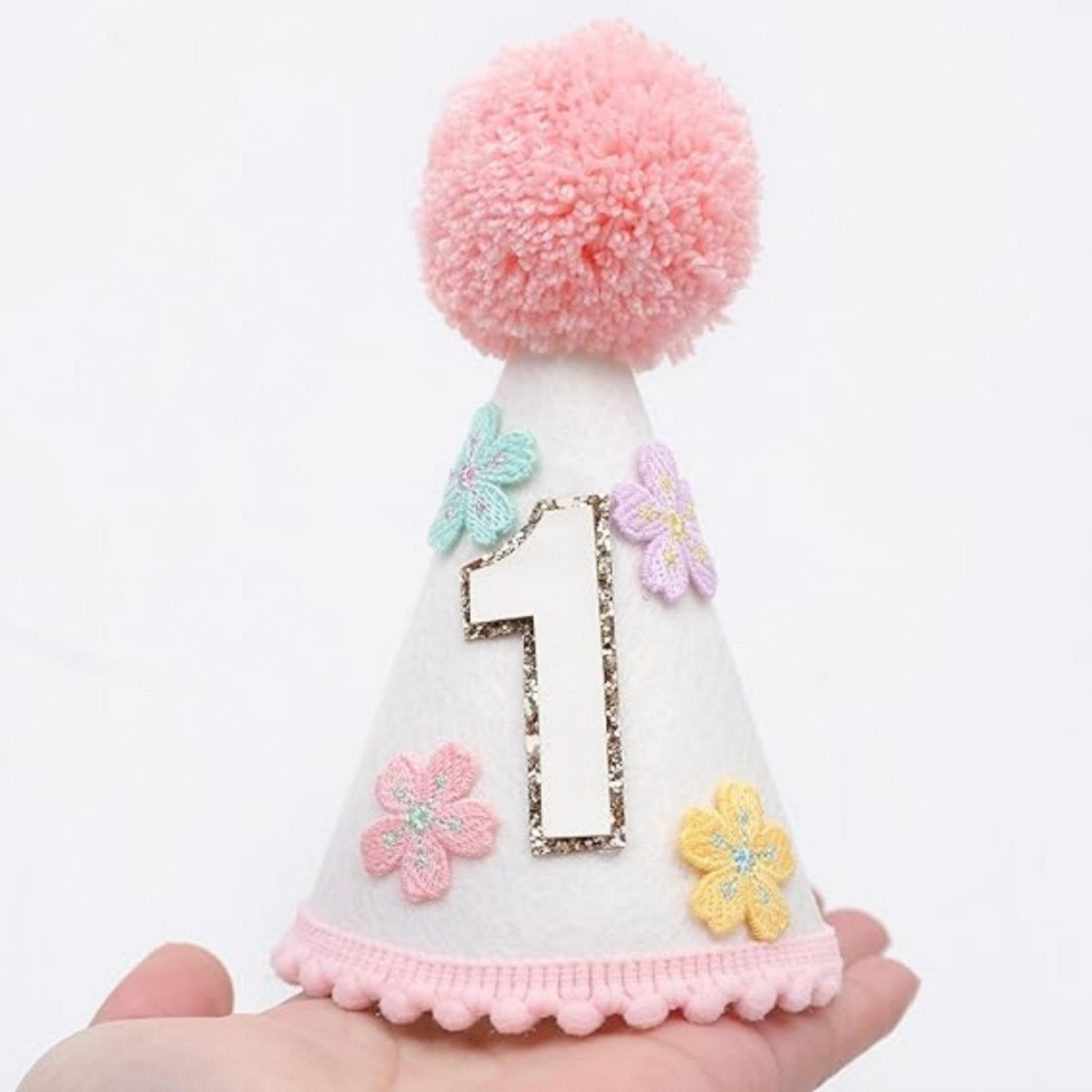 Colorful Floral Cone-Shaped Bi - Party Hat Cone incelemesi ve fiyatı