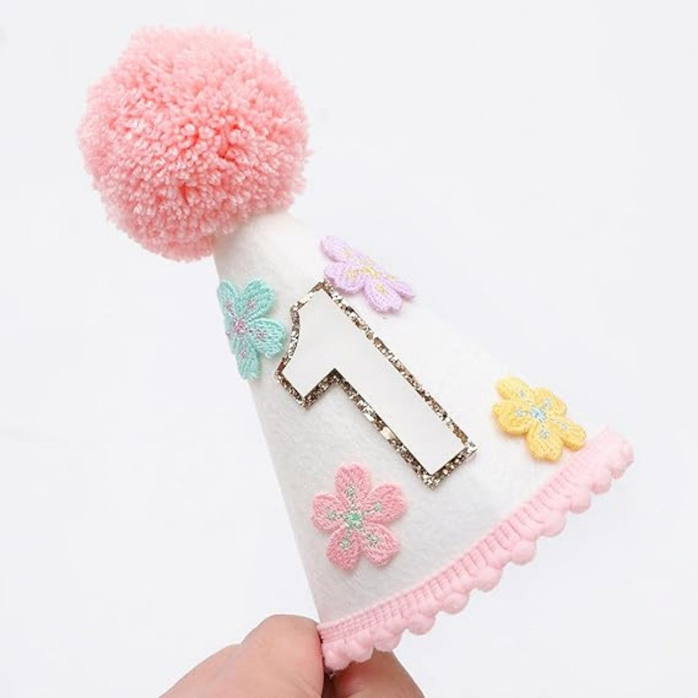 Colorful Floral Cone-Shaped Bi - Party Hat Cone incelemesi ve fiyatı