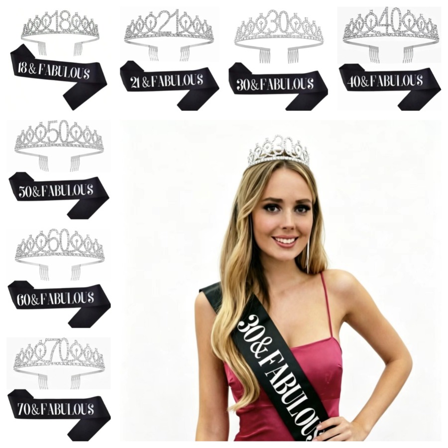 Glitter Silvery Birthday Tiara - Birthday Sash Glitter incelemesi ve fiyatı