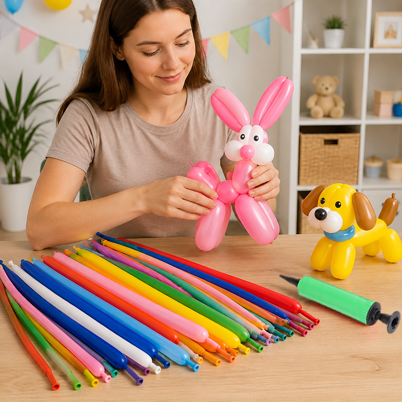 50~200pcs Spiral Balloons Colo - Balloon Pump Hand incelemesi ve fiyatı