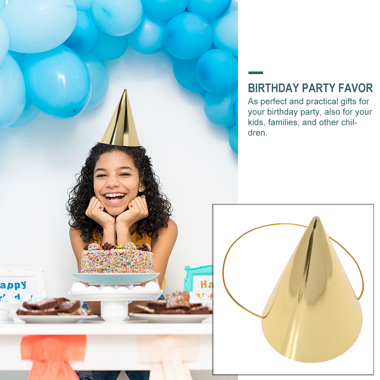 8pcs Adorable Children Birthda - Party Hat Cone incelemesi ve fiyatı