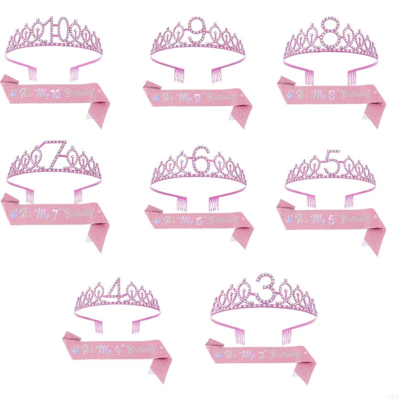 Glittering Pink Birthday Tiara - Birthday Sash Glitter incelemesi ve fiyatı