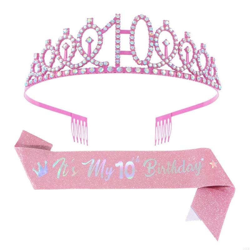 Glittering Pink Birthday Tiara - Birthday Sash Glitter incelemesi ve fiyatı