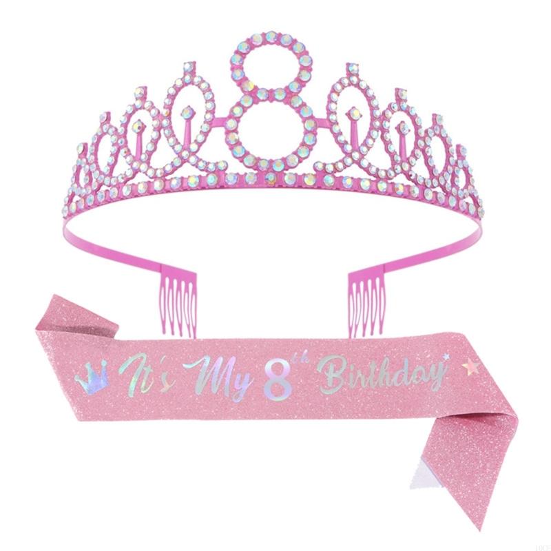 Glittering Pink Birthday Tiara - Birthday Sash Glitter incelemesi ve fiyatı