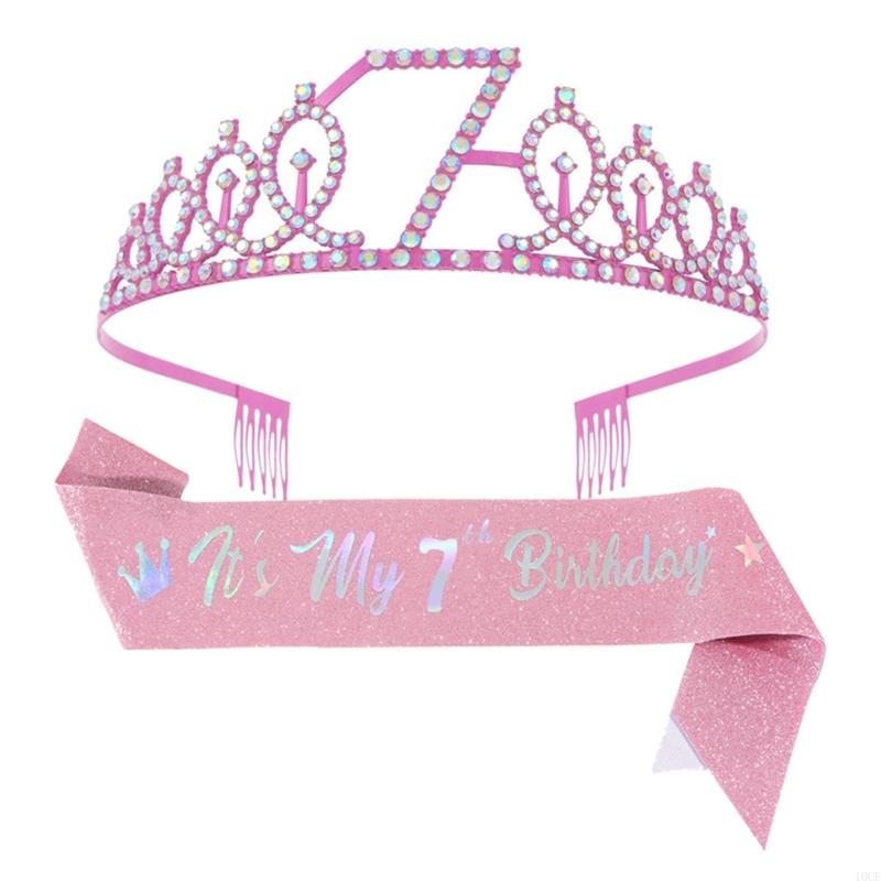 Glittering Pink Birthday Tiara - Birthday Sash Glitter incelemesi ve fiyatı