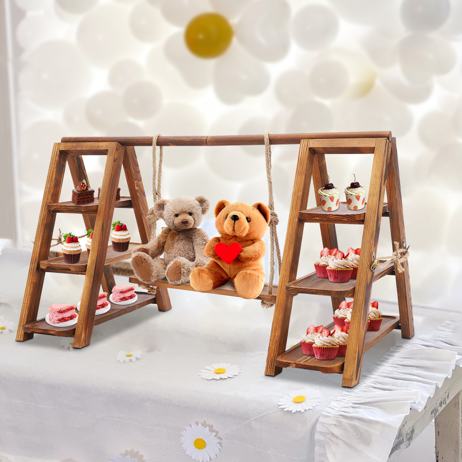 Wooden Dessert Display Stand C - Cupcake Stand Tier incelemesi ve fiyatı