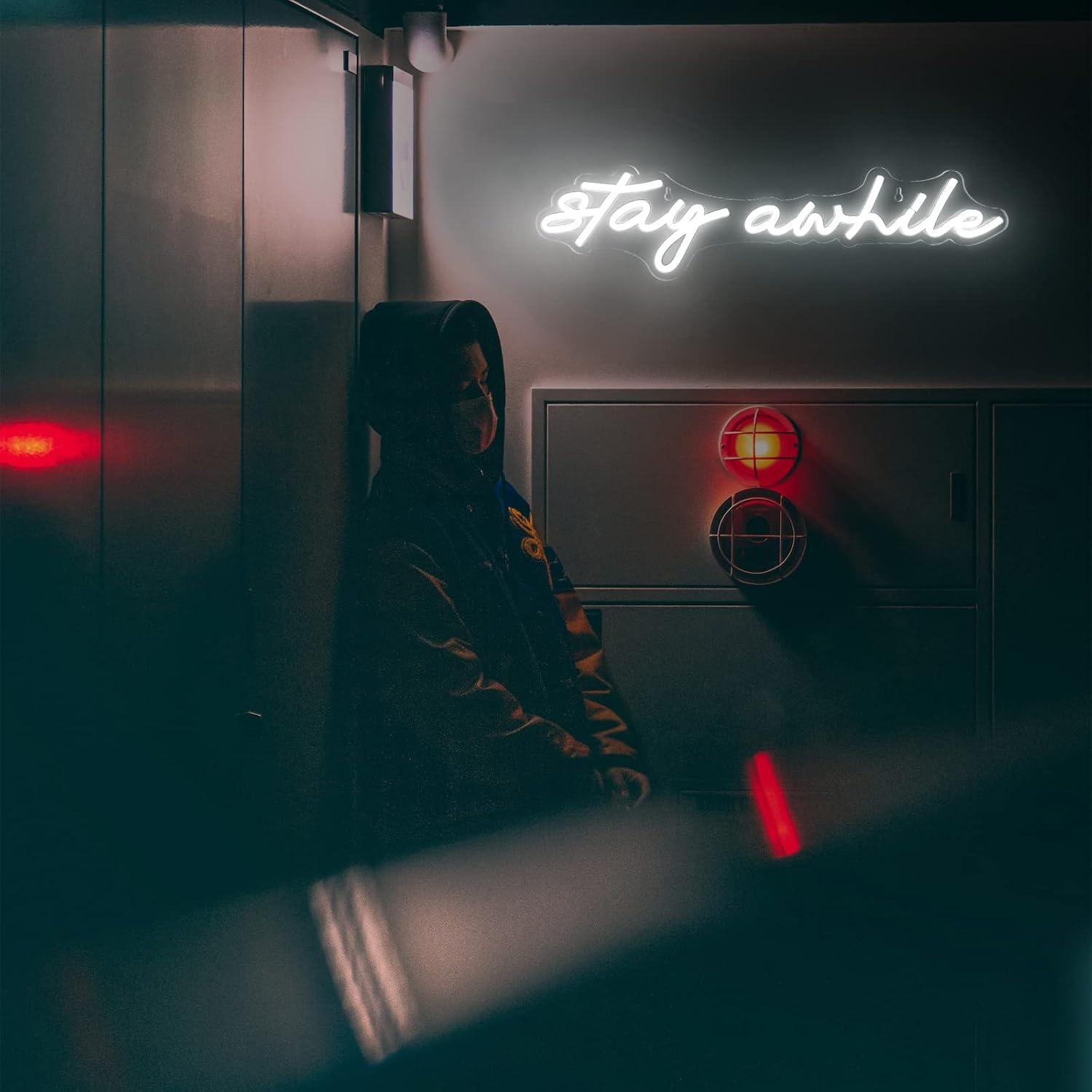 Stay Awhile Neon Signs USB Dim - Neon Sign Party incelemesi ve fiyatı