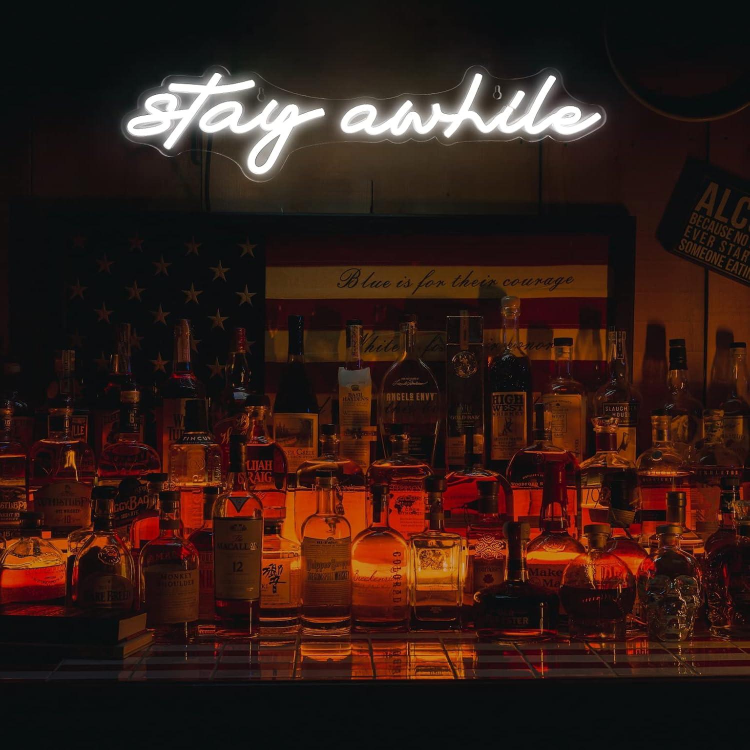 Stay Awhile Neon Signs USB Dim - Neon Sign Party incelemesi ve fiyatı