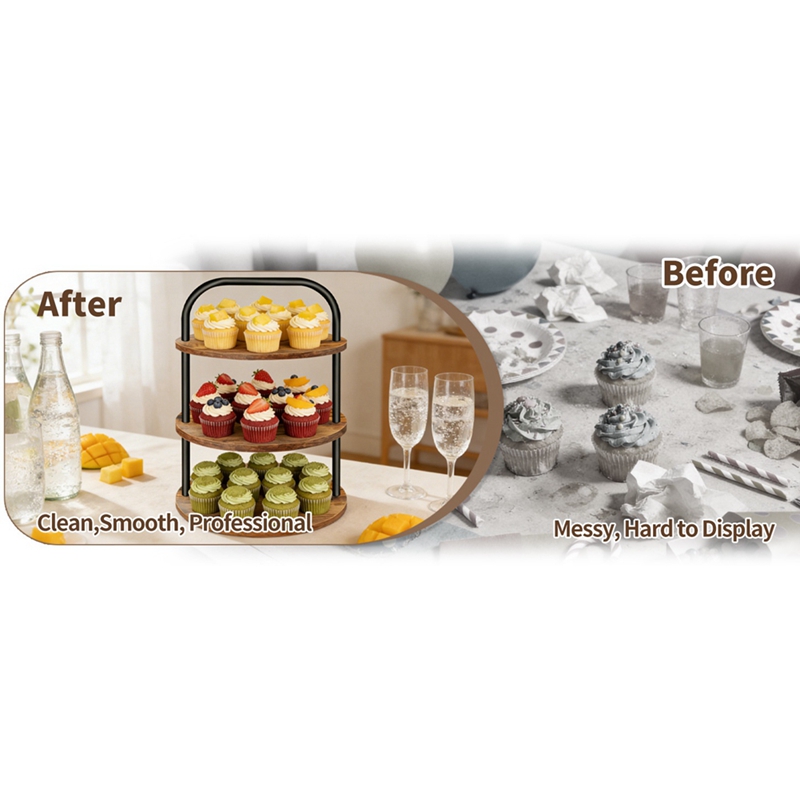 ABLN-Wooden Cupcake Stand Dess - Cupcake Stand Tier incelemesi ve fiyatı