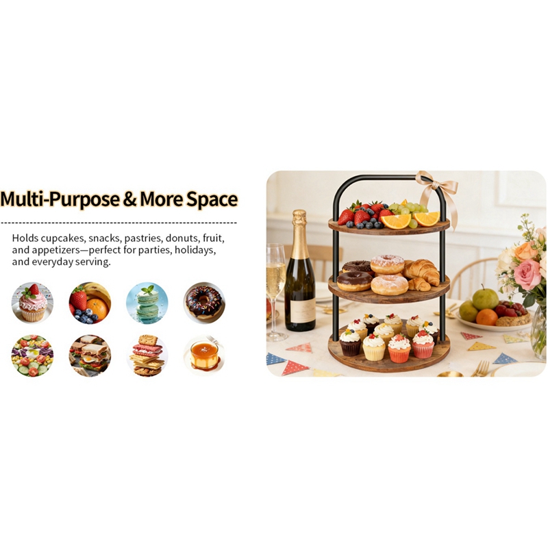 ABLN-Wooden Cupcake Stand Dess - Cupcake Stand Tier incelemesi ve fiyatı