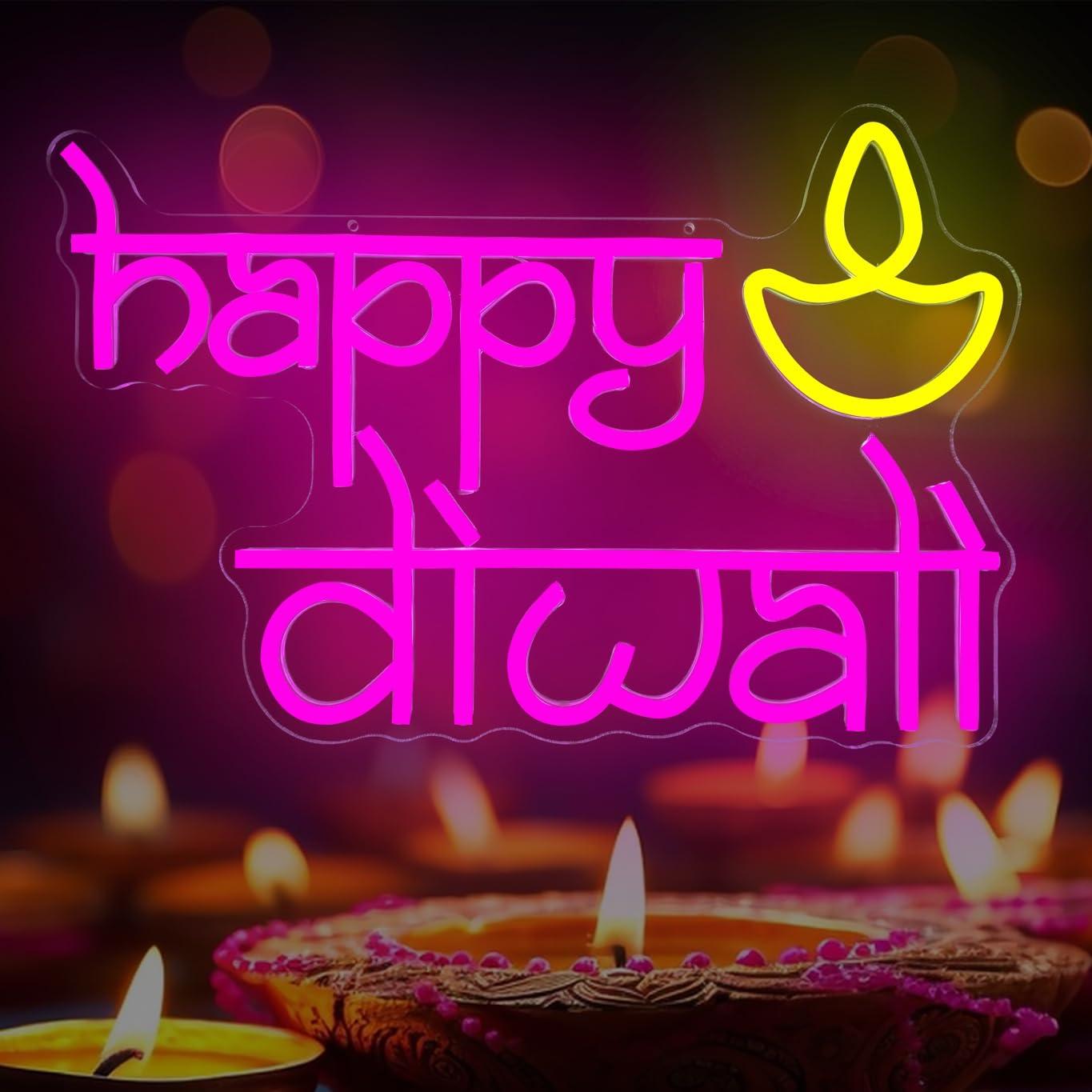 Happy Diwali Neon Sign USB Pow - Neon Sign Party incelemesi ve fiyatı