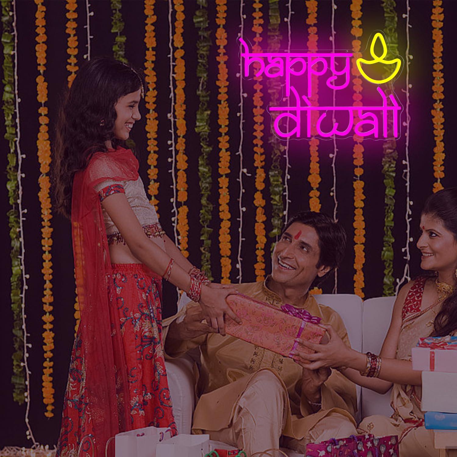 Happy Diwali Neon Sign USB Pow - Neon Sign Party incelemesi ve fiyatı