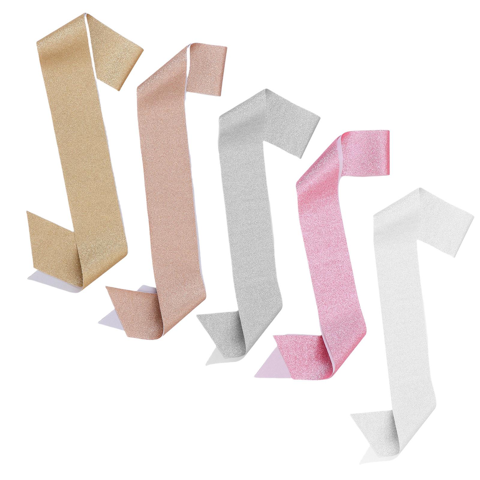 5Pcs Gold Glitter Sash Blank D - Birthday Sash Glitter incelemesi ve fiyatı