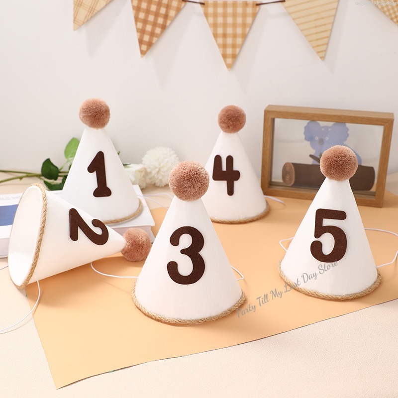 1Pc INS Kids Birthday Hat Non- - Party Hat Cone incelemesi ve fiyatı