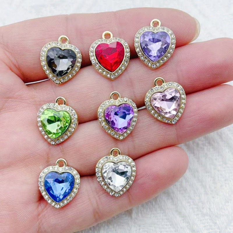 10pcs heart-shaped inlaid colo - Event Party incelemesi ve fiyatı