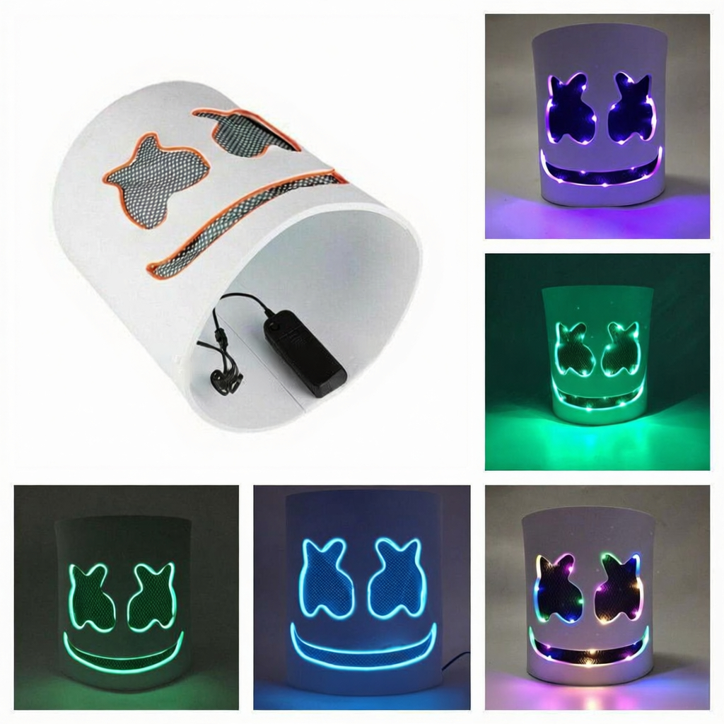 Cold light LED DJ mask lifelik - Event Party Dj incelemesi ve fiyatı