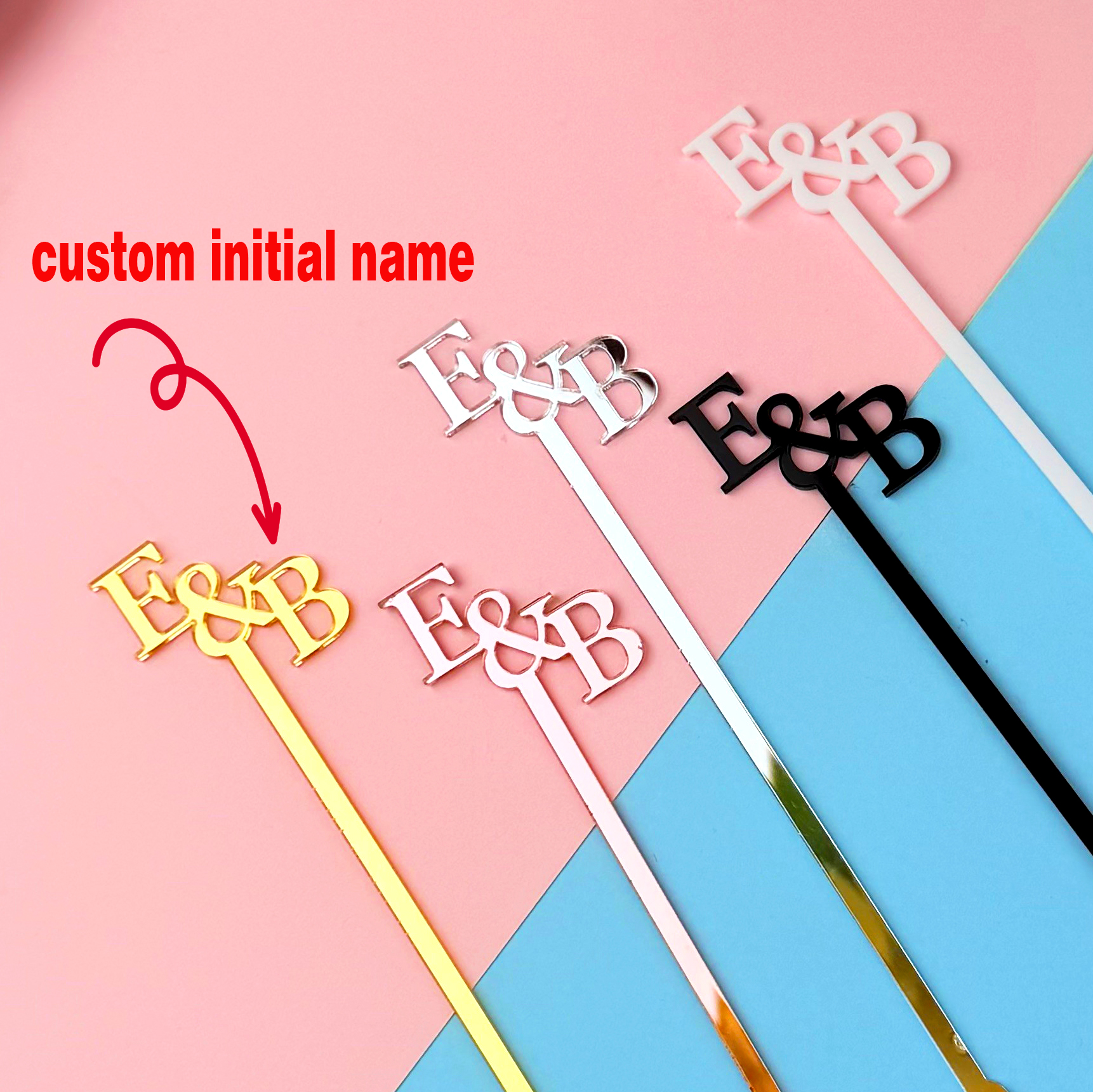 20pcs/50pcs Custom Initial Nam - Centerpiece Stick incelemesi ve fiyatı