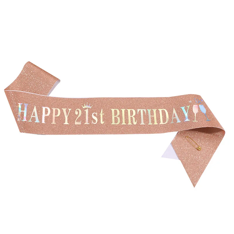 Happy 10th 13th 16th 21st 30th - Birthday Sash Glitter incelemesi ve fiyatı
