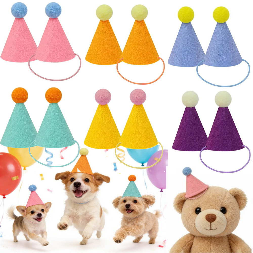 3/6pcs Pet Party Hat Colorful  - Party Hat Cone incelemesi ve fiyatı