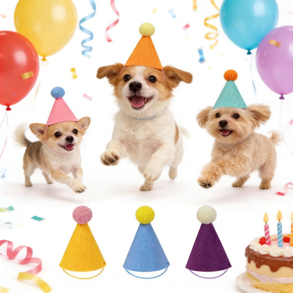 3/6pcs Pet Party Hat Colorful  - Party Hat Cone incelemesi ve fiyatı