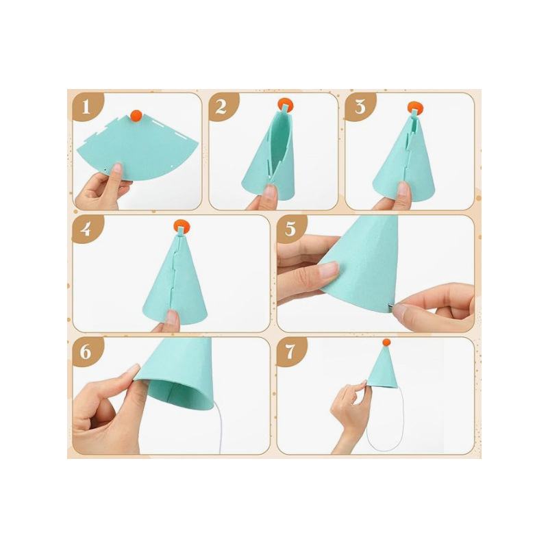 3/6pcs Pet Party Hat Colorful  - Party Hat Cone incelemesi ve fiyatı