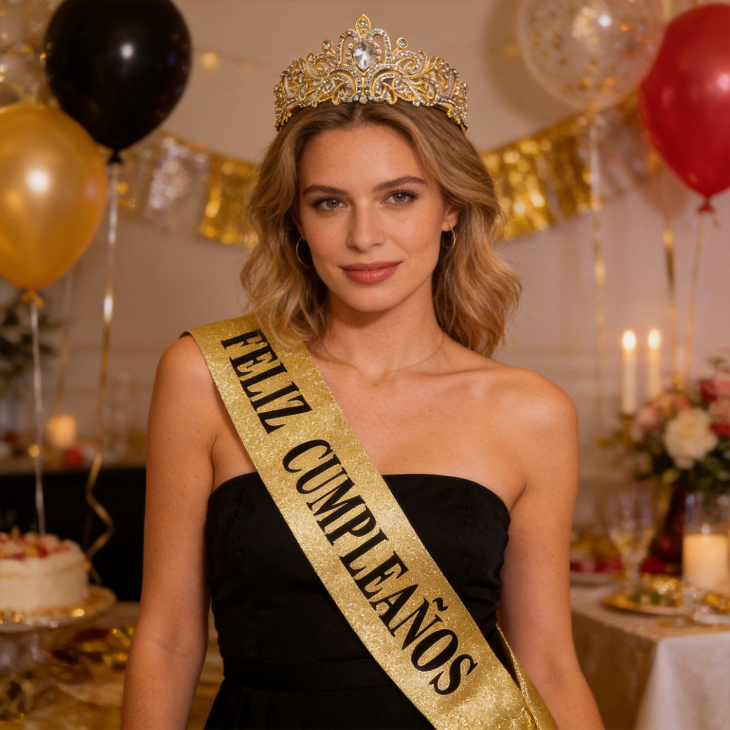 Gold Glitter Feliz Cumpleaños  - Birthday Sash Glitter incelemesi ve fiyatı