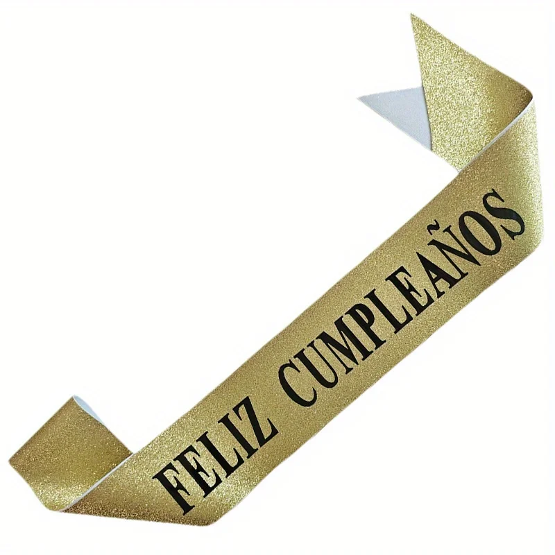 Gold Glitter Feliz Cumpleaños  - Birthday Sash Glitter incelemesi ve fiyatı