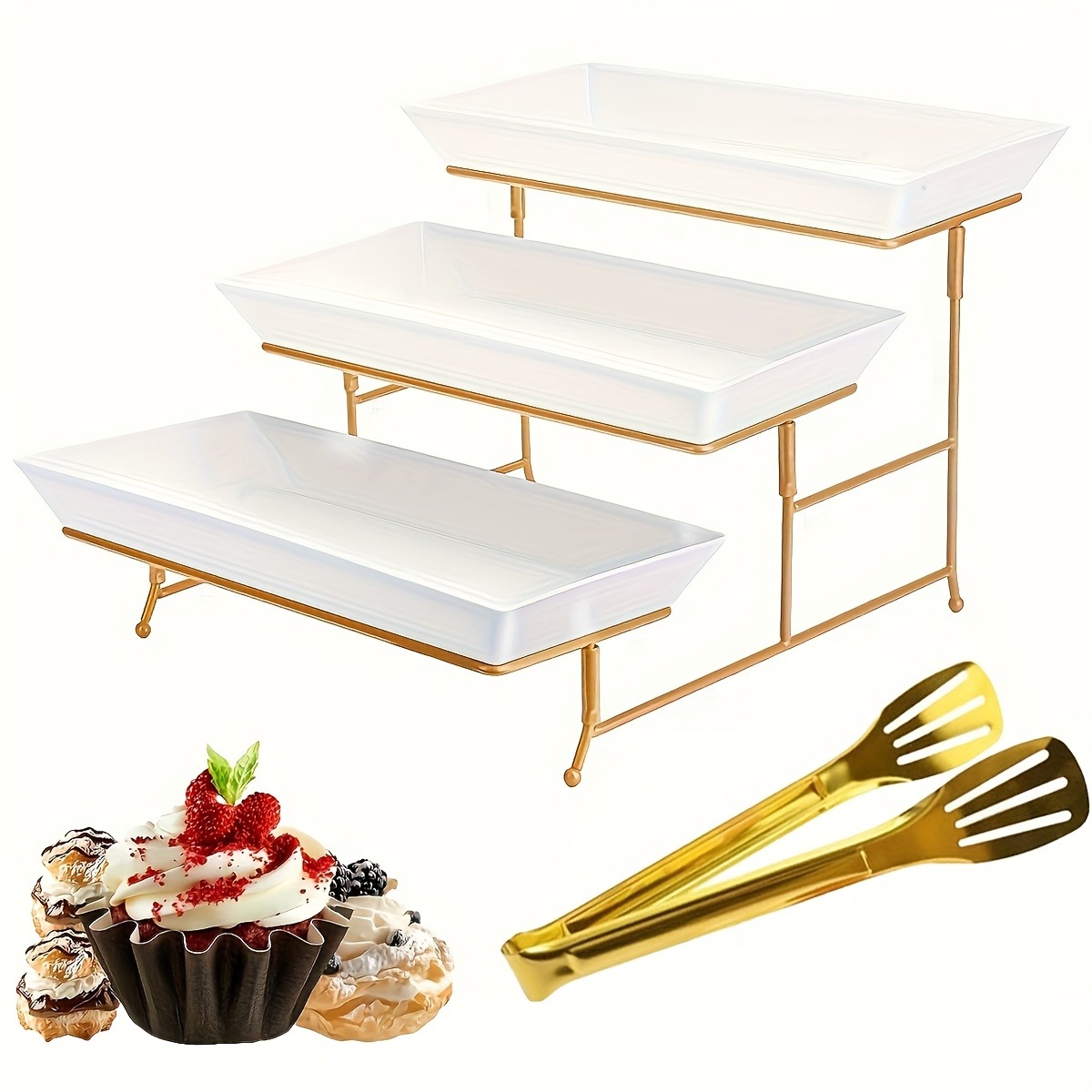 White Tiered Serving Stand + T - Cupcake Stand Tier incelemesi ve fiyatı