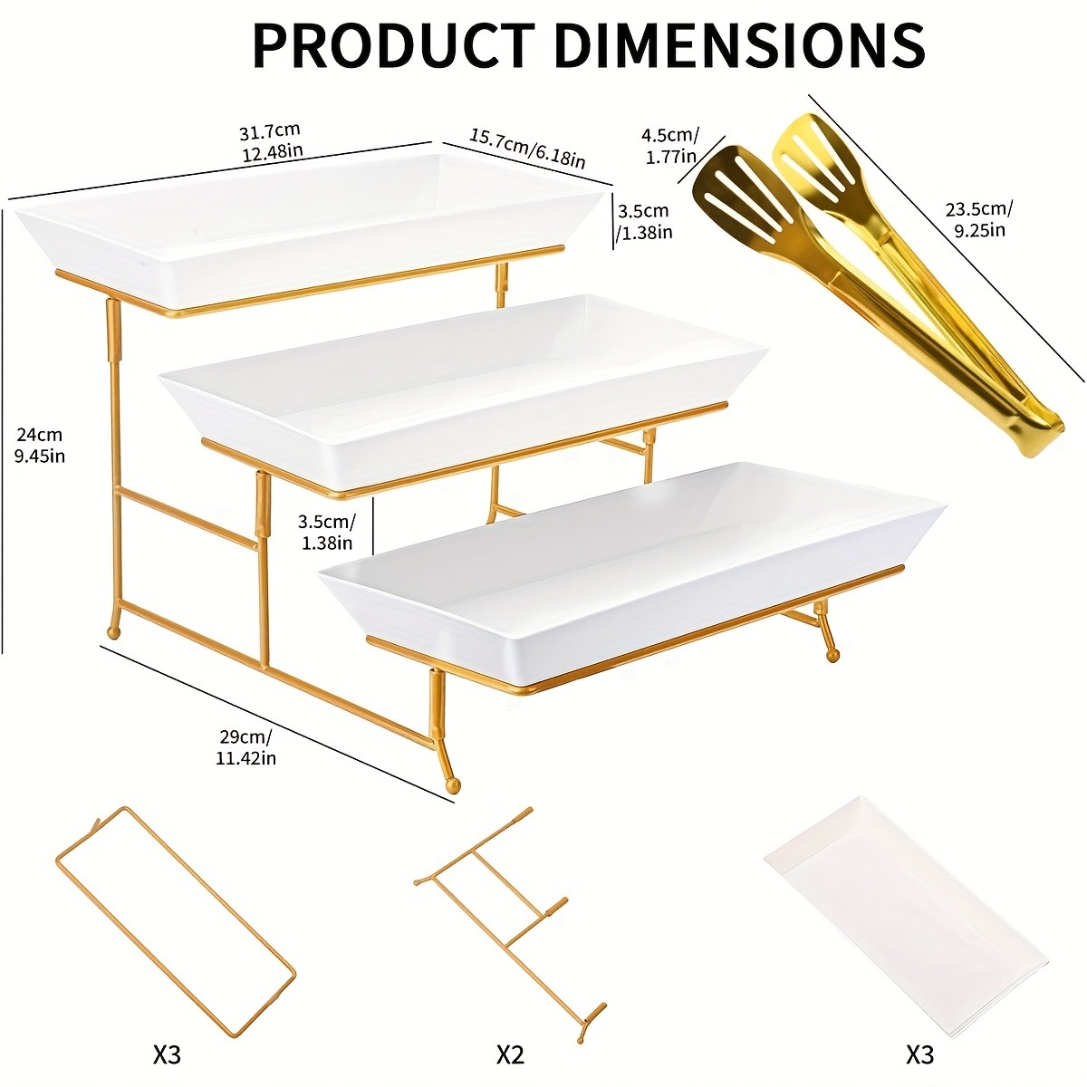 White Tiered Serving Stand + T - Cupcake Stand Tier incelemesi ve fiyatı