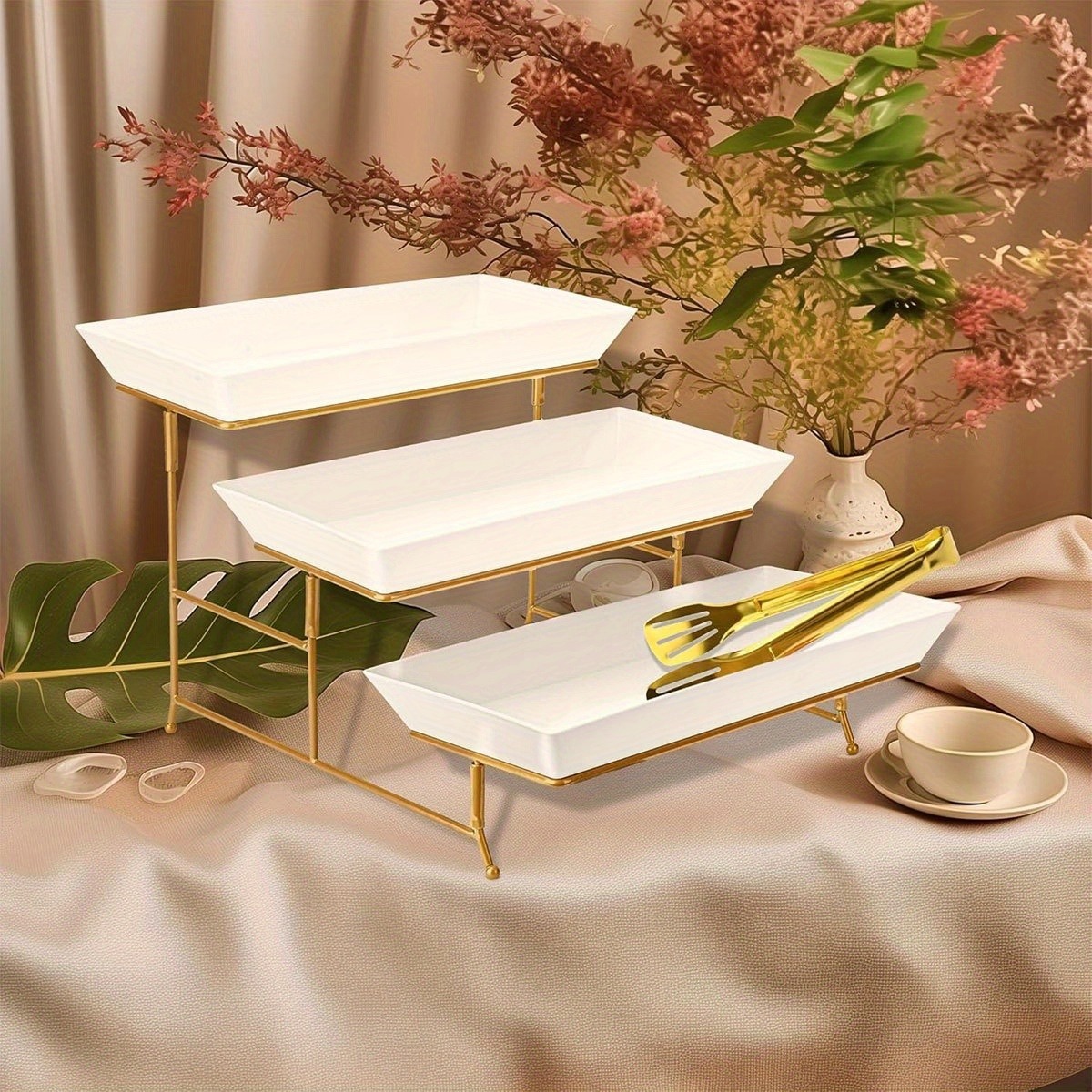 White Tiered Serving Stand + T - Cupcake Stand Tier incelemesi ve fiyatı