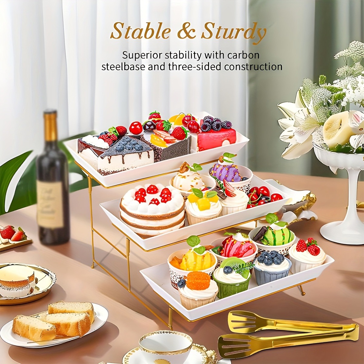 White Tiered Serving Stand + T - Cupcake Stand Tier incelemesi ve fiyatı