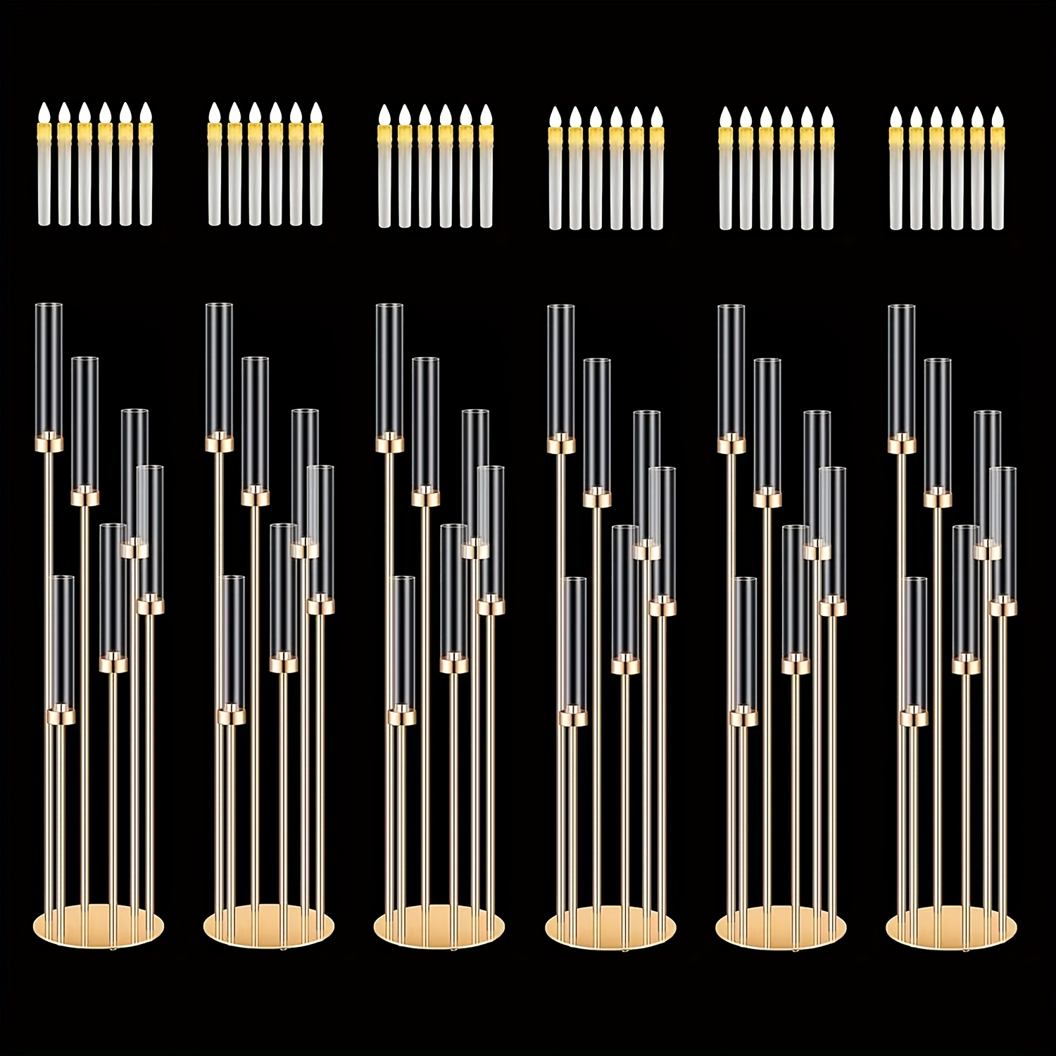 2 Sets Floor Candelabra 6 Arms - Centerpiece Stick incelemesi ve fiyatı