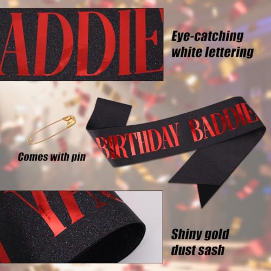 Birthday Baddie Sash, Glitter  - Birthday Sash Glitter incelemesi ve fiyatı