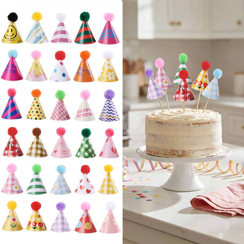 15/30Pcs Mini Party Hats Cake  - Party Hat Cone incelemesi ve fiyatı