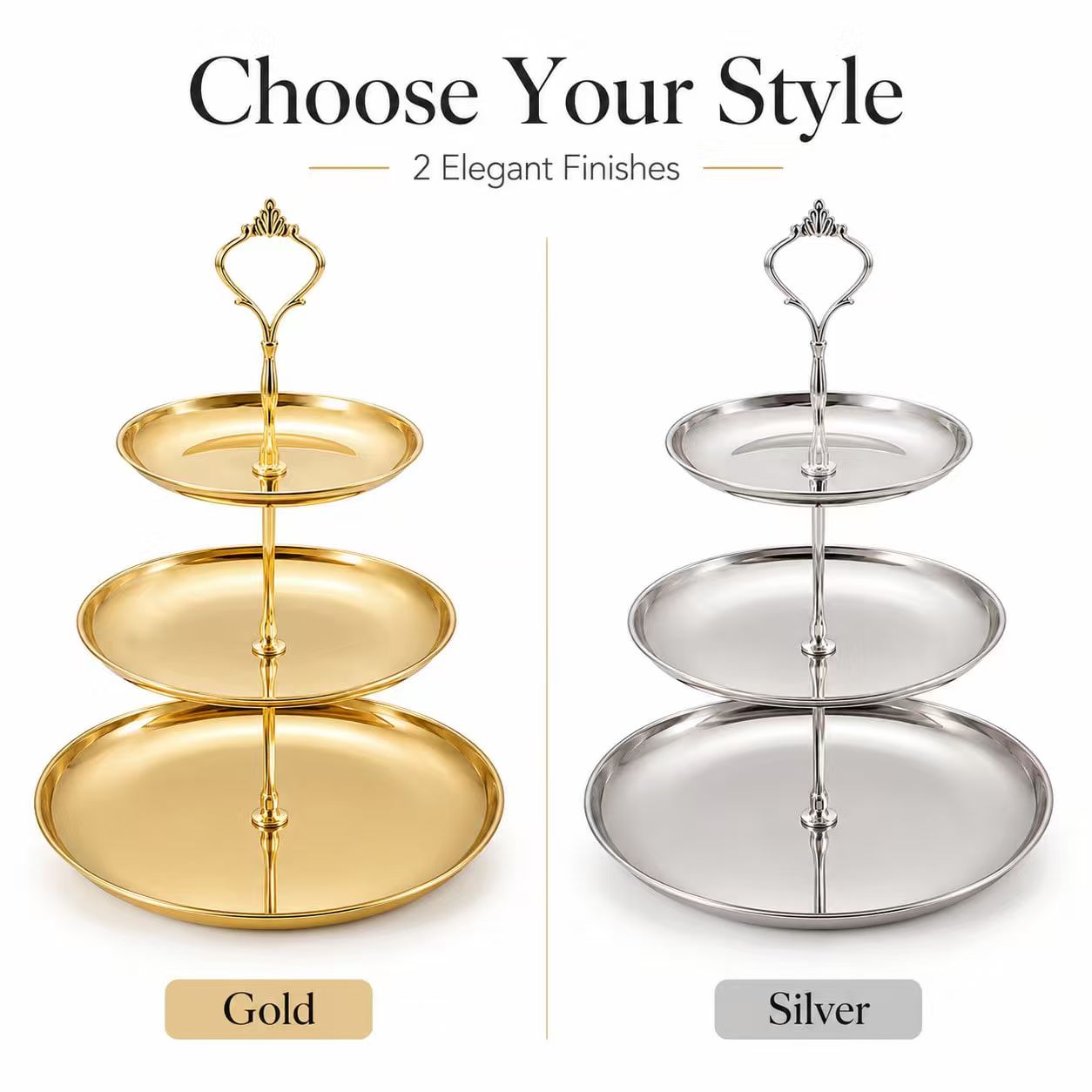 Luxury 3-Tier Gold Cake Stand  - Cupcake Stand Tier incelemesi ve fiyatı