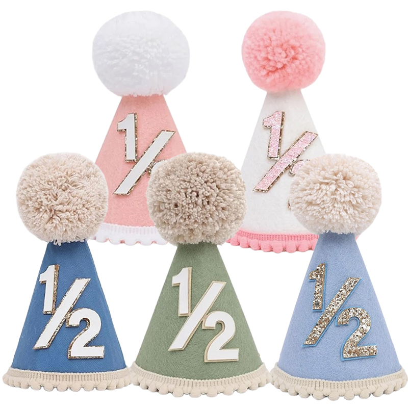 1/2 Birthday Hat Mini Cone Hat - Party Hat Cone incelemesi ve fiyatı