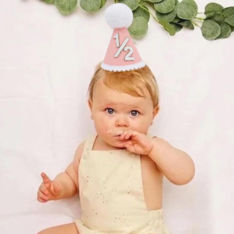 1/2 Birthday Hat Mini Cone Hat - Party Hat Cone incelemesi ve fiyatı