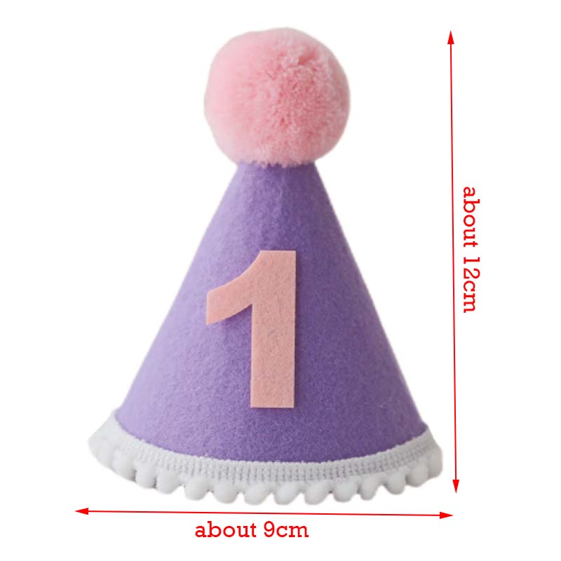 Purple Birthday Hat 1 2 3 4 5  - Party Hat Cone incelemesi ve fiyatı