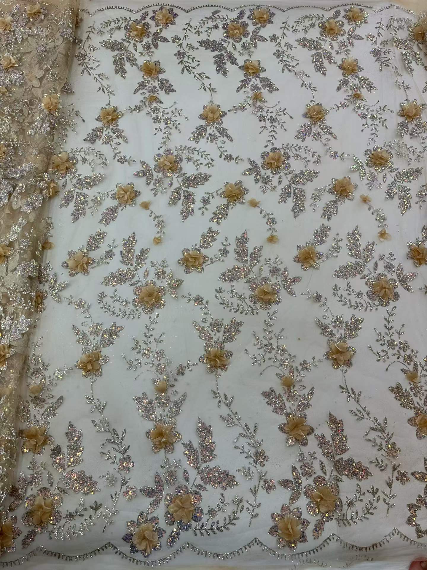 African Lace Fabric Embroidere - Glitter Tablecloth incelemesi ve fiyatı