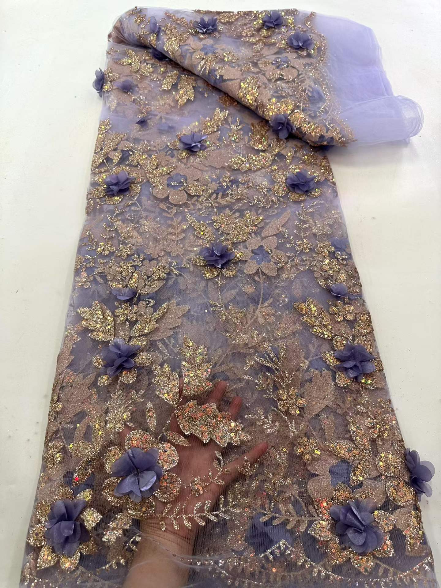 African Lace Fabric Embroidere - Glitter Tablecloth incelemesi ve fiyatı